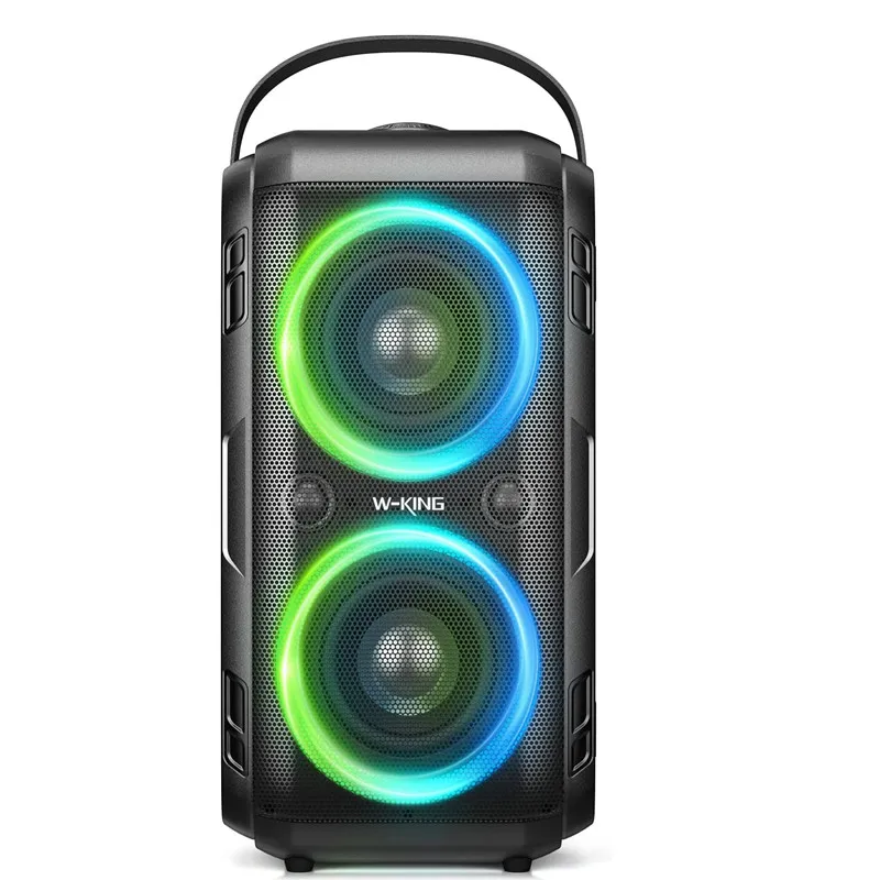 

Мощная портативная уличная Колонка W-King 80 Вт для караоке, RGB 360, стерео, объемный беспроводной сабвуфер, FM-радио, TWS Bluetooth-динамик