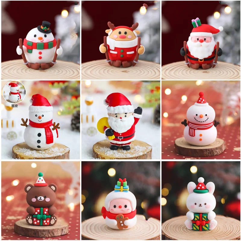 Natale 2024 Cake Toppers Natale Babbo Natale Pupazzo Di Neve Ornamenti Sposare Decorazione Natalizia Capodanno Cupcake Toppers Noel Navidad