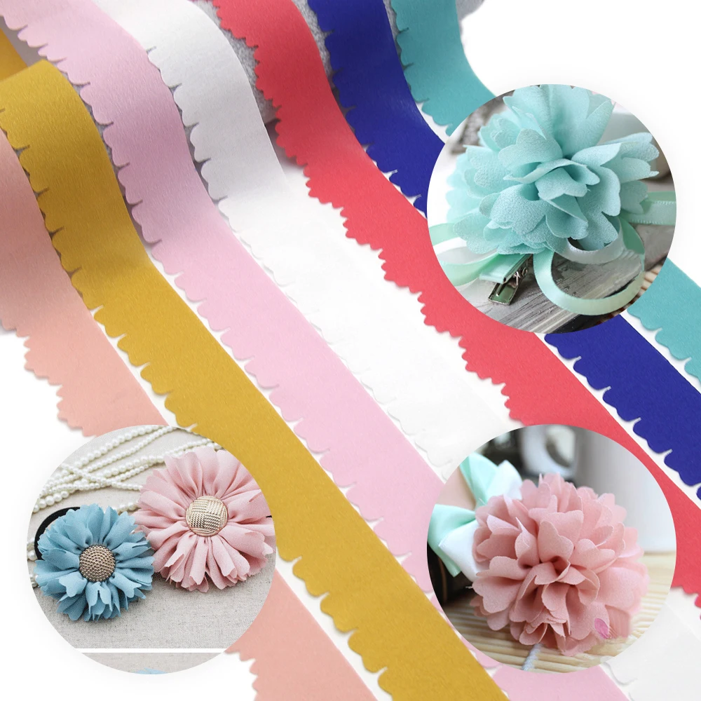3*95cM Golden point Chiffon Ribbon for Wedding Invitation Bouquets Handmade  Party Gift Wrapping 5 pieces