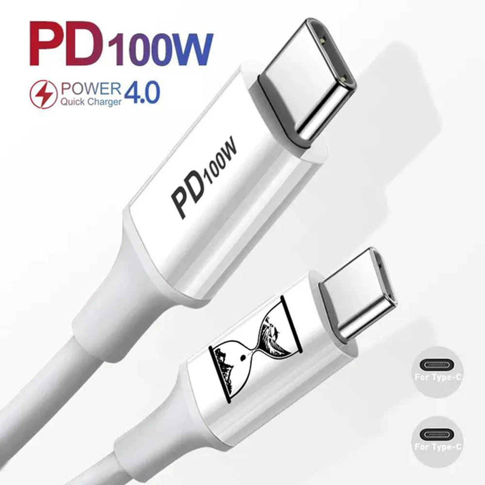 

PSDA 3D UV E-mark PD100W 1M 2M USB C to USB Type C Cable 5A USBC Fast Charging Wire For Macbook iPad Pro Samsung USB-C Charger