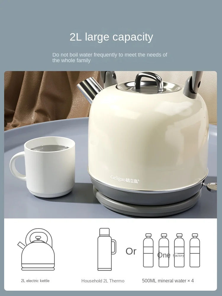 304 Stainless Steel Electric Kettles Automatic Power Off Electric Teapot Anti Dry Burning Large Capacity Travel Kettle Portable 6