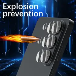 Premium Tempered Glass Camera Lens Protector with 9H Hardness - 5 Set (For S25 Plus)