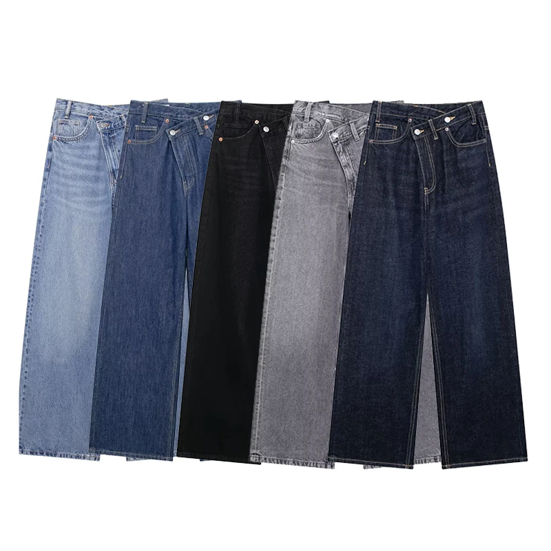 Willshela Women's Vintage High Waist Straight Jeans