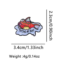 Cute Fish Enamel Pin Lapel Pins for Backpacks Cartoon Anime Brooches for Women Fashion Jewelry Accessories Friends Gift 6