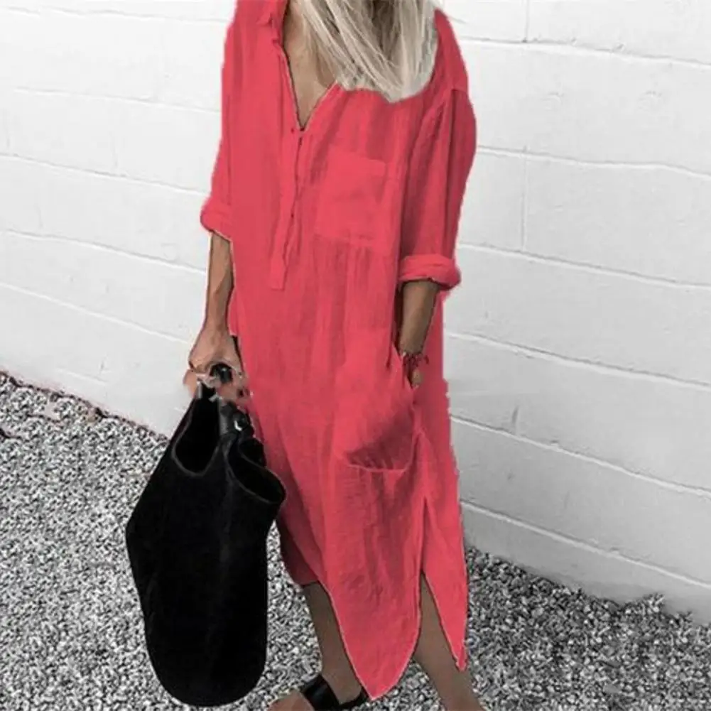 Temperament Loose Printed Long Dress