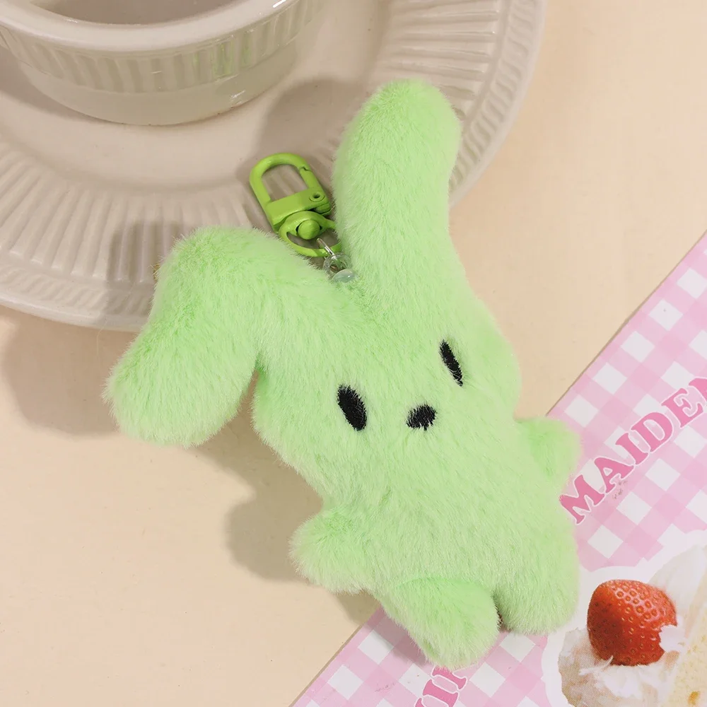 ウサギ ぬいぐるみ キーホルダー かわいいぬいぐるみ漫画キーホルダー新しいかわいいグリーン