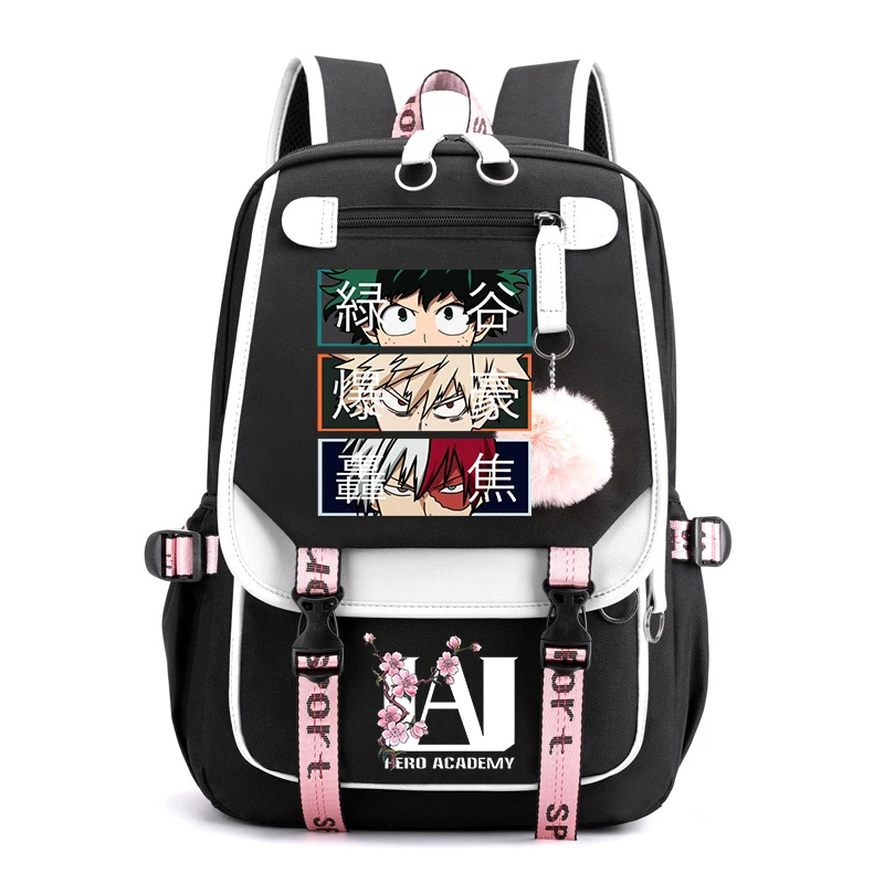 Anime Mochila De Deku Amarilla Mochila Escolar De Anime My Hero Academia,  Todoroki, Bakugou Deku