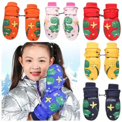 Winter Must Children Kids Thicken Warm Snow Snowboard Children Ski Gloves Long-sleeved Mitten Outdoor Riding