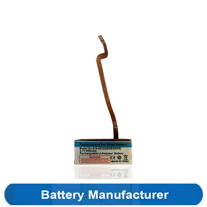 Batteria Originale 850Mah 616-0232 Per Apple Ipod Classic 6Th Gen 80Gb Video 30Gb 60Gb A1036 A1136 Mb145 Mb150 160Gb Mp4 Akku