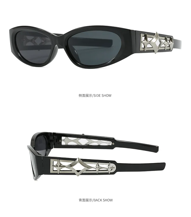 BOYSEEN Mode Y2K Stil Sonnenbrille Für Frau Marke Designer Trendy Sonnenbrille Mann OOTD Brillen UV400 Vintage Sonnenbrille – Detail 14