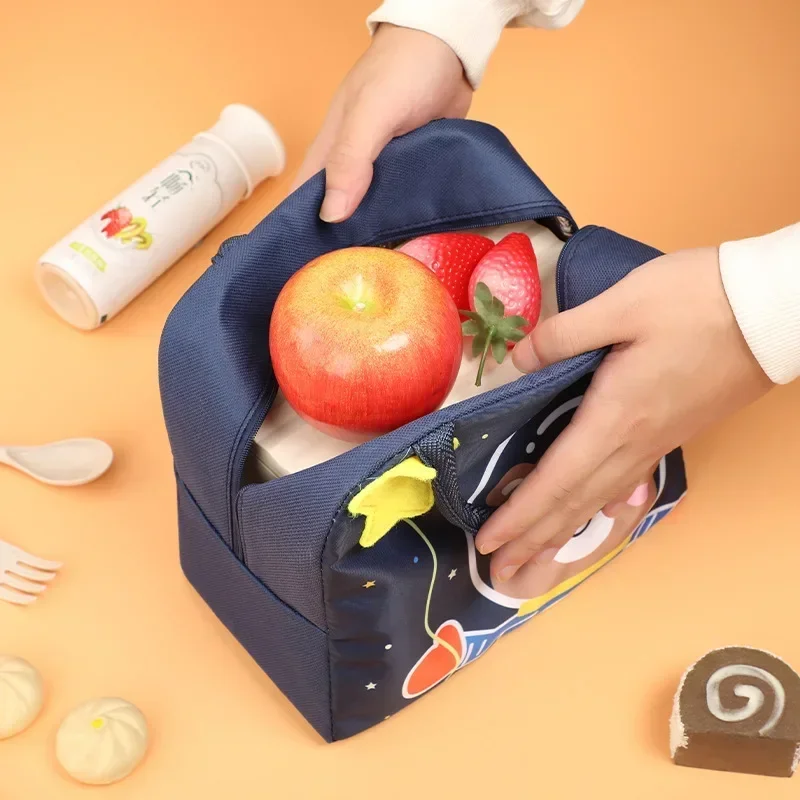 Cute Insulation Lunch Box Portable Fridge Thermal Bag Kids School Thermal Insulated Lunch Box Tote 3d Cartton Pattern Bento Bag 3