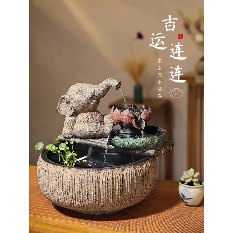 

Hanyuntang Family Living Room Flowing Water Decoration Indoor Office Small Fountain Chinese Wind Circulating Water System