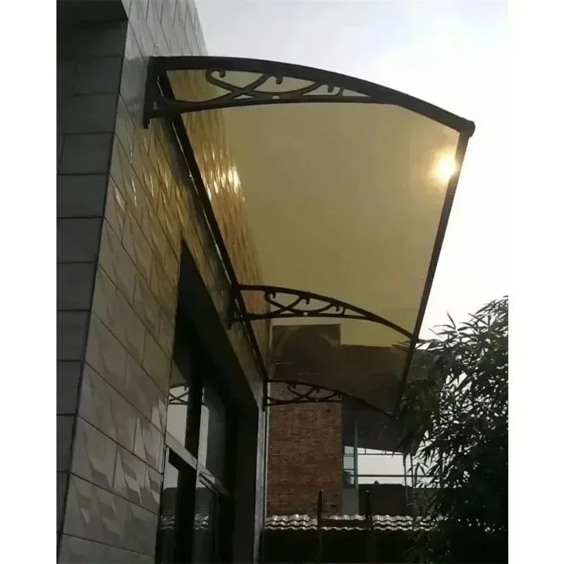 Door Window Awning outdoor awnings Big Size PC Board Cover Outdoor Patio Canopy Sun Shelter Window Eaves Rain Cover Awning Aluminum Pergola