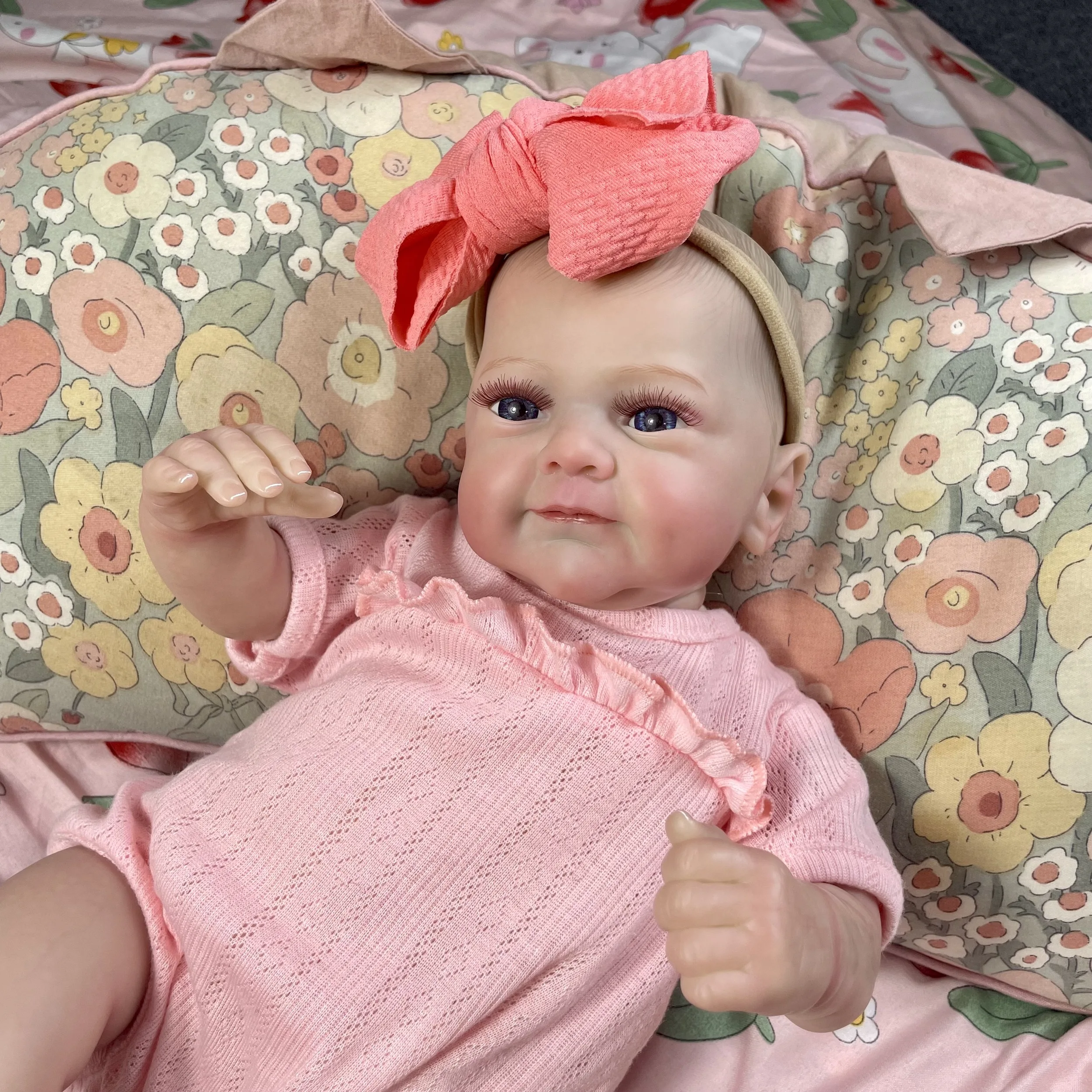 18 Inch Finished Reborn Baby Dolls Sanya Silicone Vinyl Cloth Body