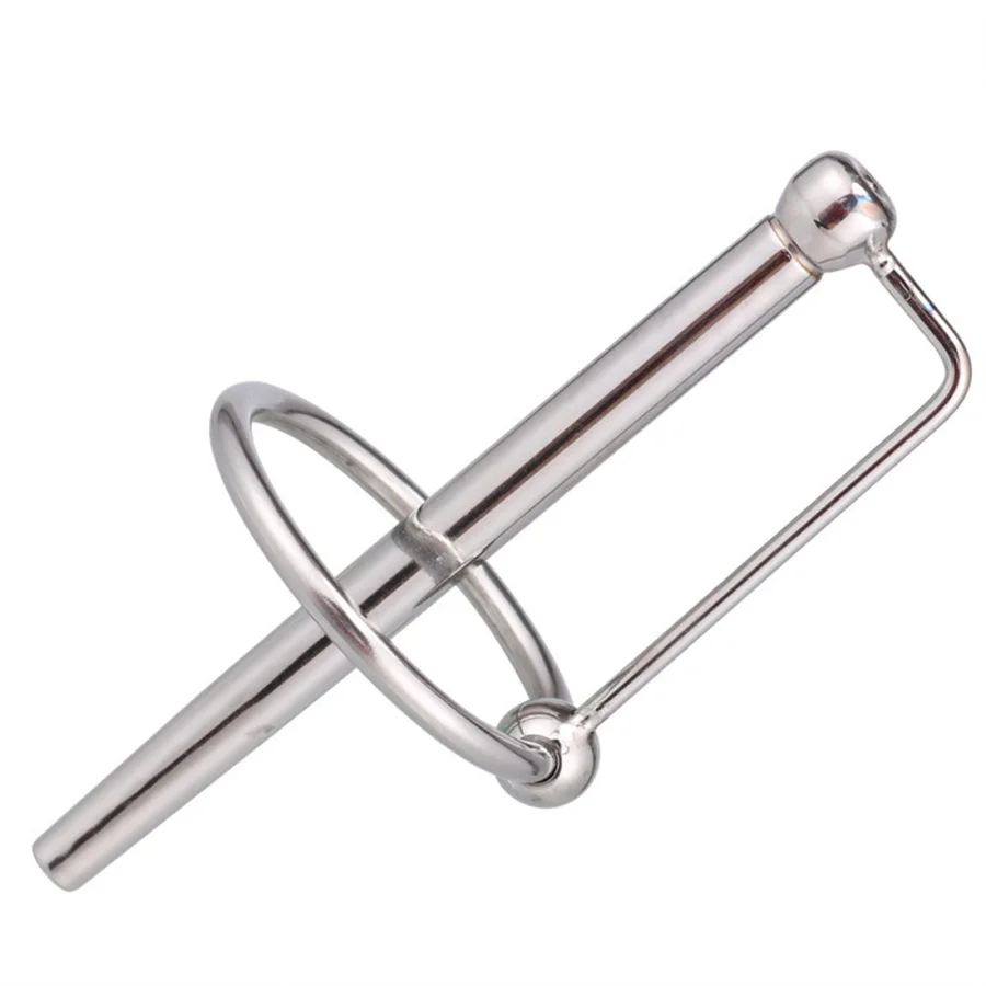 Urethral Plug Male Chastity Device Urethral Catheter Sounding Dilators Penis Plug With Glans Rings Masturbator Sex Products