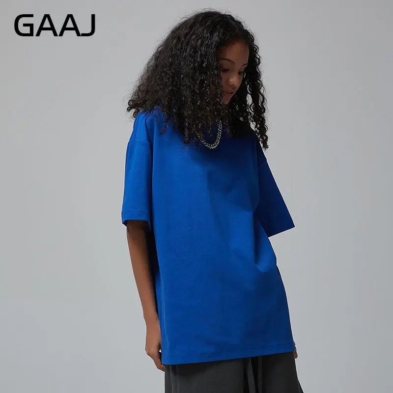 Oversized 100 Cotton T shirt Women,Short Sleeve Solid Tops,Y2k Tee,Hip Hop T-Shirts,Loose Streetwear,HeavyWeigh Cotton Clothing 3