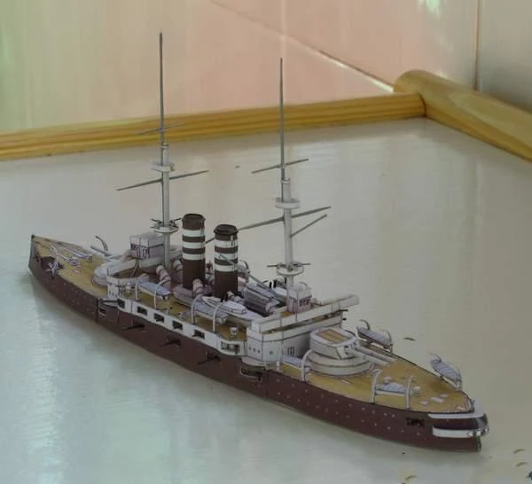 1/400 IJN MIKASA Battleship 3D Paper Model