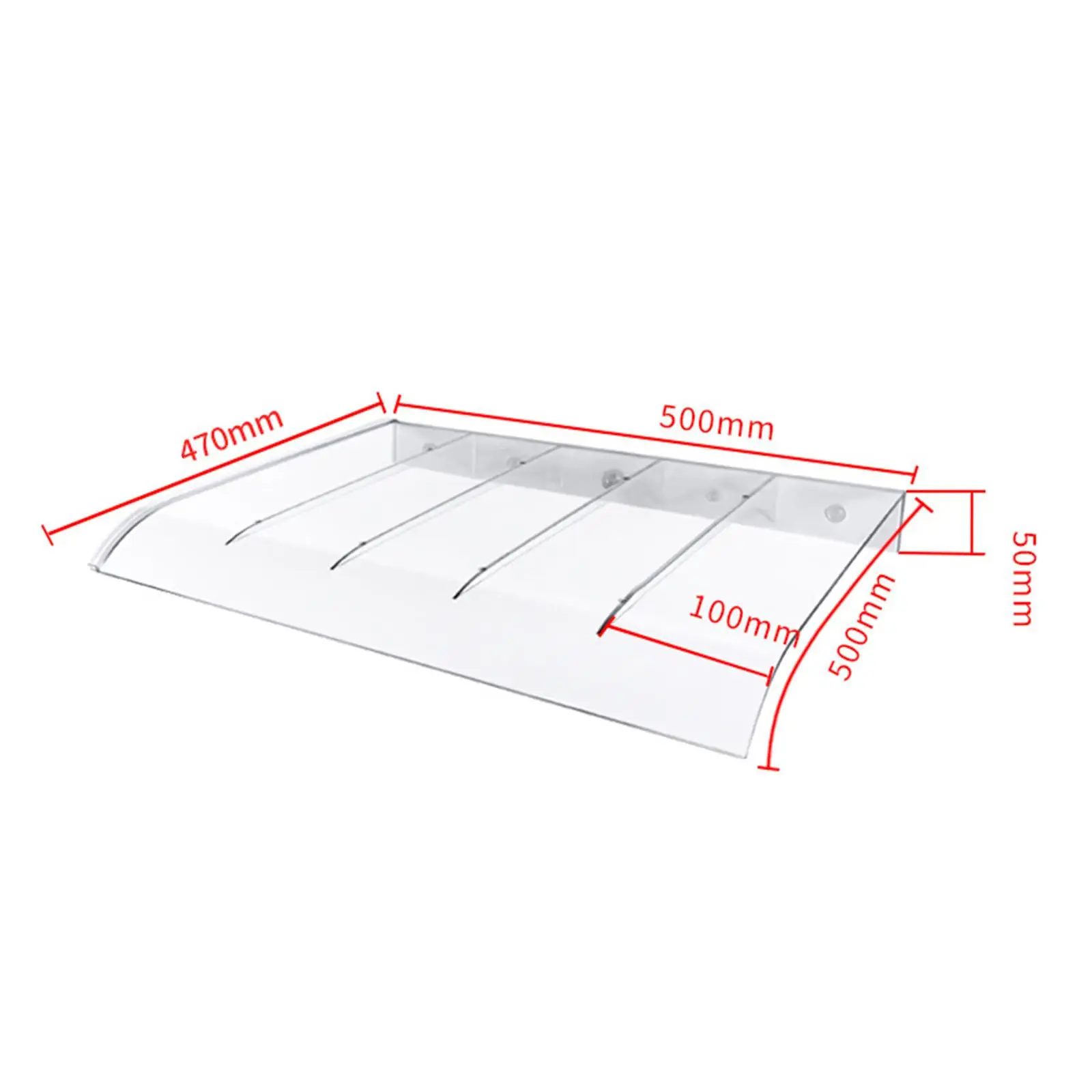 Door Awnings Exterior Transparent Canopy Front Window Awnings Exterior, Invisible Sun Protection Patio Awning Canopy Sturdy