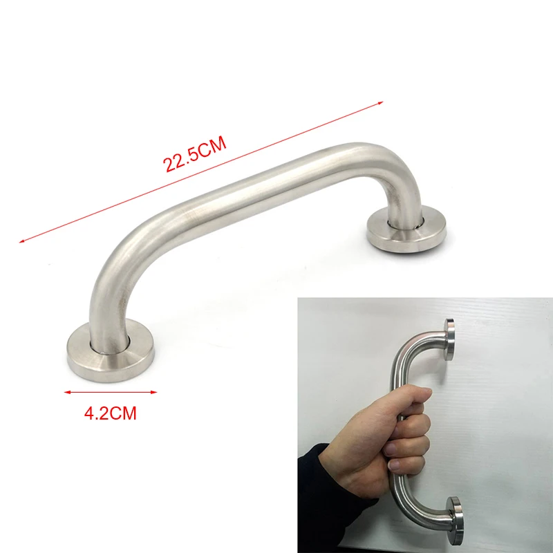 Bathroom Shower Tub Handle Grip Stainless Steel Safety Toilet Support Handle 1 Pcs