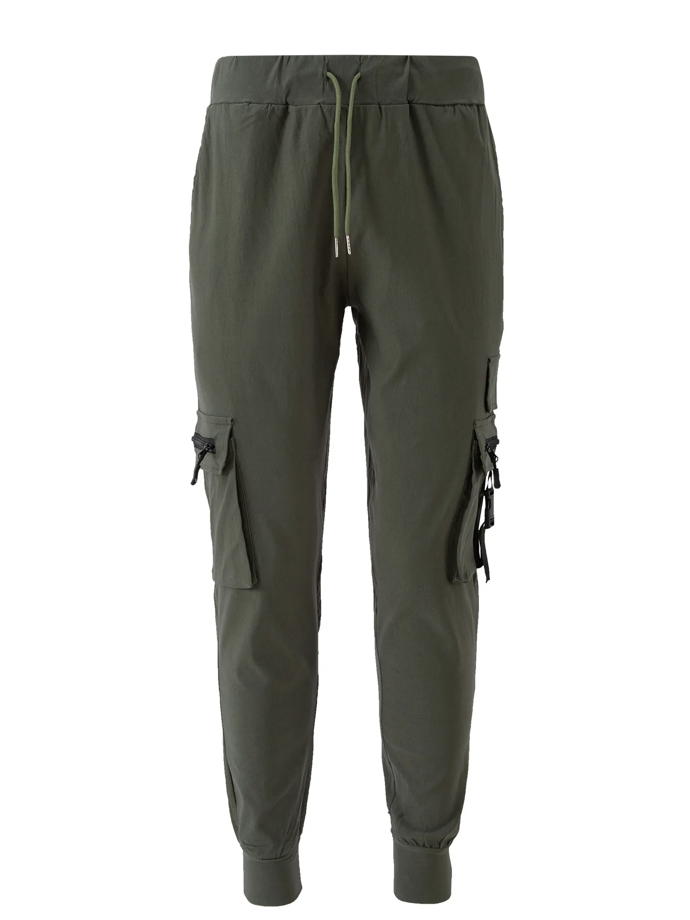 2024 European and American muscle casual multi-pocket slim small foot overalls outdoor street trend micro flick pants 6
