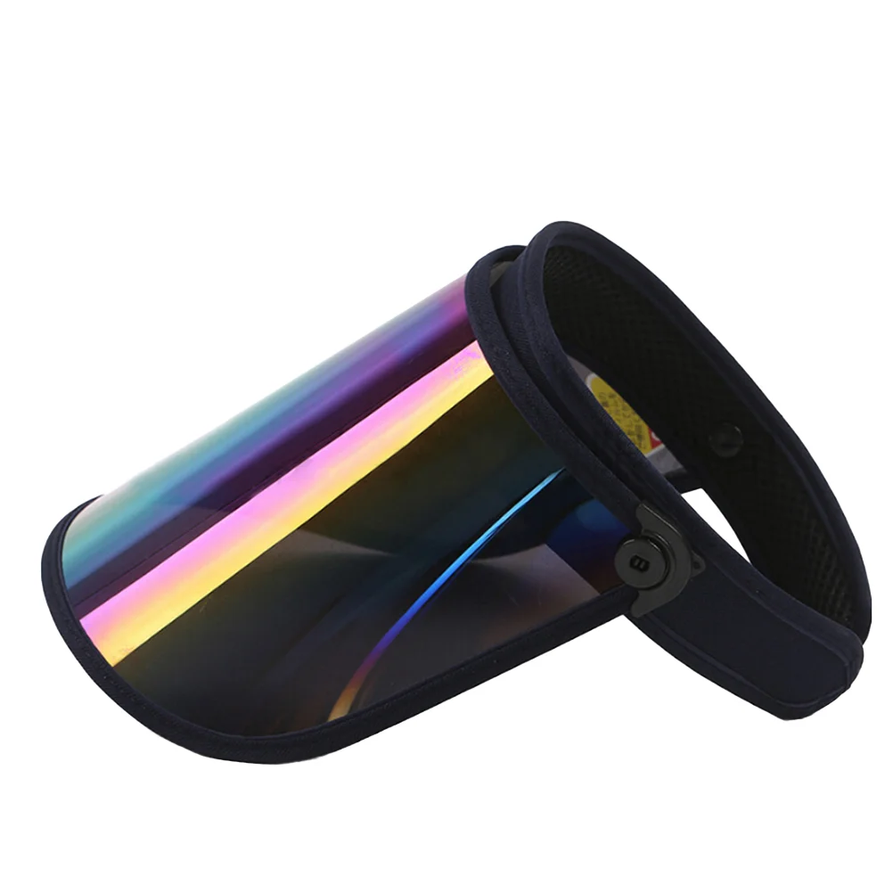Visiere anti-UV in PVC Cappello da sole sportivo regolabile per esercizi di viaggio (multicolore)_voghion.com