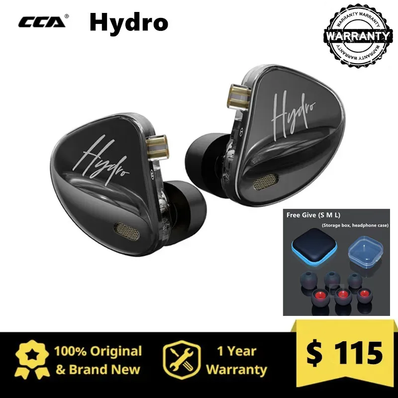 

CCA Hydro 2DD+8BA IEM In-ear Monitor Hifi Wired Earphones With Removable Cable Display Headphone Switch Adjustment Headset