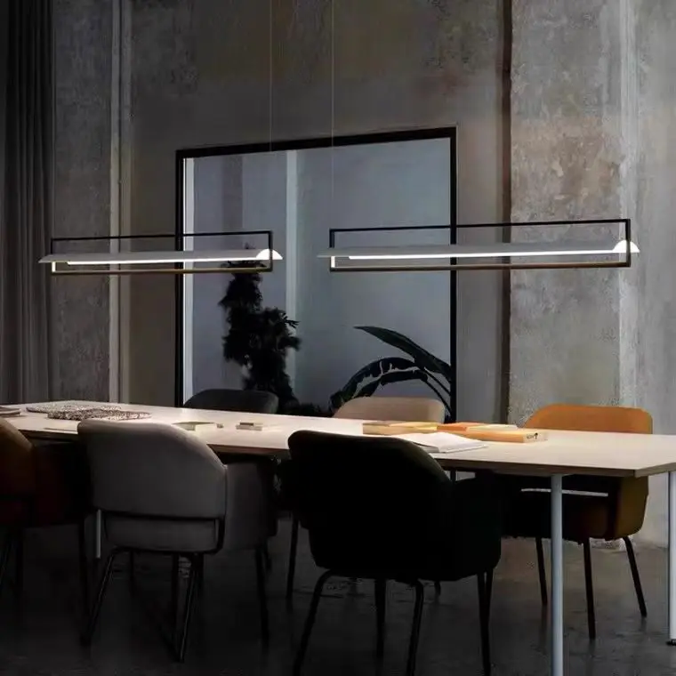 Nordic White Rectangle LED Wall Light Foyer Bedroom beside metal linear lamp Minimalist Aisle office staircase art decor lamp 4