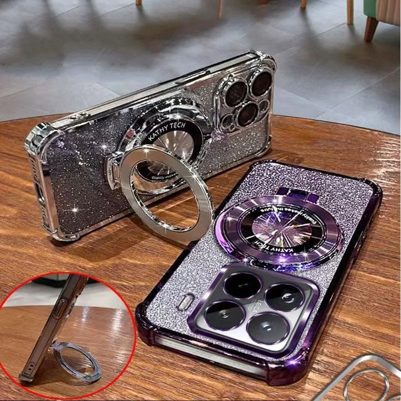 Crystal Bracelet Magnetic Stand Glitter Shockproof Phone Case