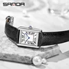 SANDA 9031 Luxury Couple Watch Wear Resistant Leather Strap Square Dial Waterproof Sport Casual Women Men Quartz Watches Reloj 3