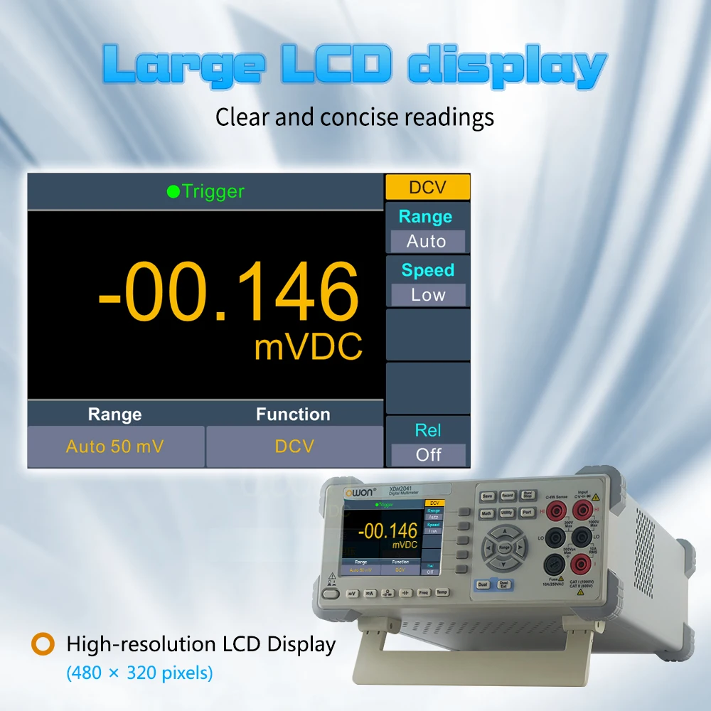 XDM2041 Digital Multimeter With 4 inch LCD Supports Dual Row Display and Chart M