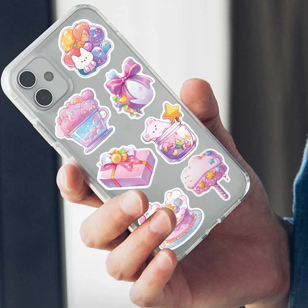 50 stücke Nette Cartoon Bunte Dessert Süßigkeiten Aufkleber Graffiti Für Laptop Wasser Flasche Gepäck Notebook Vinyl Wasserdicht Aufkleber – Detail 3