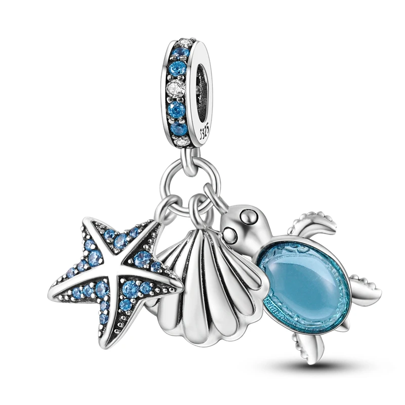 Sterling Silver Pendant Charms Key Ring Bag Holder