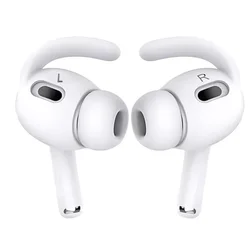 Premium Soft Anti - Loss Ear Hooks for Sports and Active Lifestyles (White)