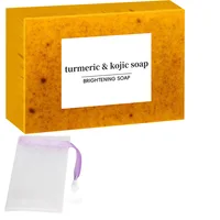 Turmeric Kojic Acid Whitening Soap Dark Spot Acne Removal Even Skin Tone Mositen Smooth Skin Deep Cleansing Handmade Soap 1