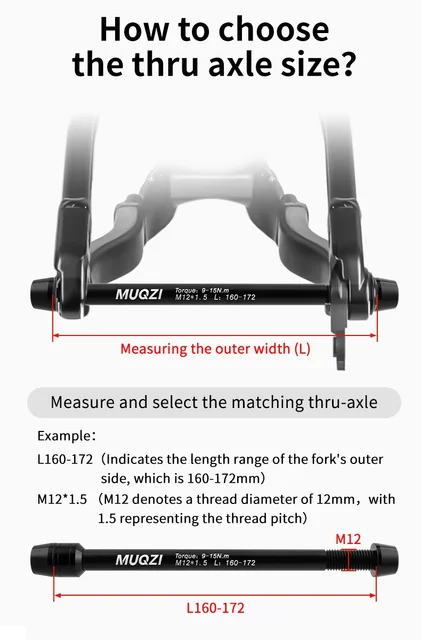 Axle Adapter 12 X 110 Thru Axle MUQZI Thru Axles For Bike