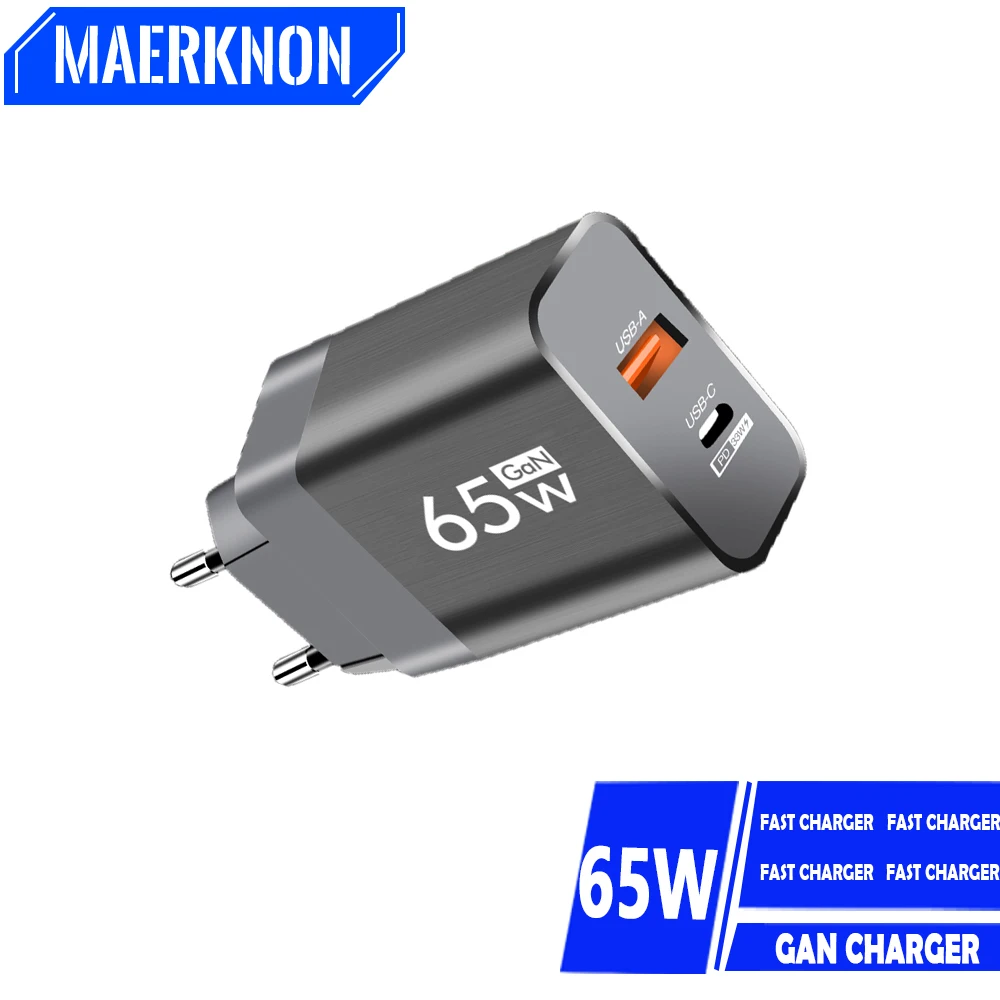 

PD 65W Type C Charger Phone Chrager Fast Charging For IPhone 13 14 Pro Max Xiaomi 11 Samsung Gan Charger Quick Charge For Huawei