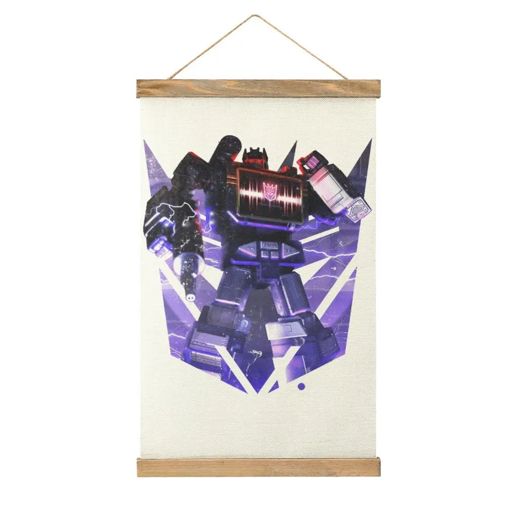 Canvas Hanging Picture Transformer Black Decepticon Soundwave Wordtee Vintage 13 Casual Graphic Casual Picture Bar Wall Decora