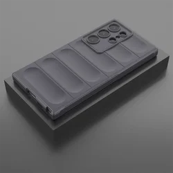 Shockproof Soft Silicone Armor Matte Cover - Samsung A82 5G (Dark Grey)