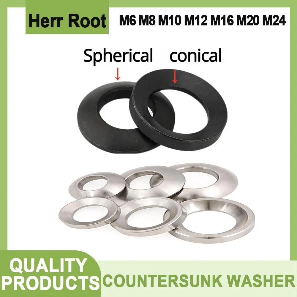 Stainless Steel Carbon Steel Countersunk Washer Conical Spherical Concave Convex Cone Decorative WasherM6 M8 M10 M12 M16 M20 M24 Stainless Steel Carbon Steel Countersunk Washer Conical Spherical Concave Convex Cone Decorative WasherM6 M8 M10 M12 M16 M20 M24