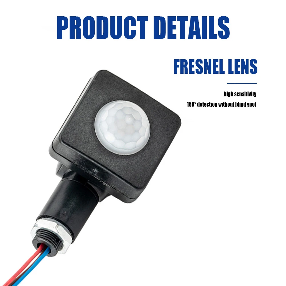 PIR Sensor Switch AC 85-265V Outdoor Indoor Infrared Light Switch With LED Light Sensitive IP54 Time Delay Home Lighting