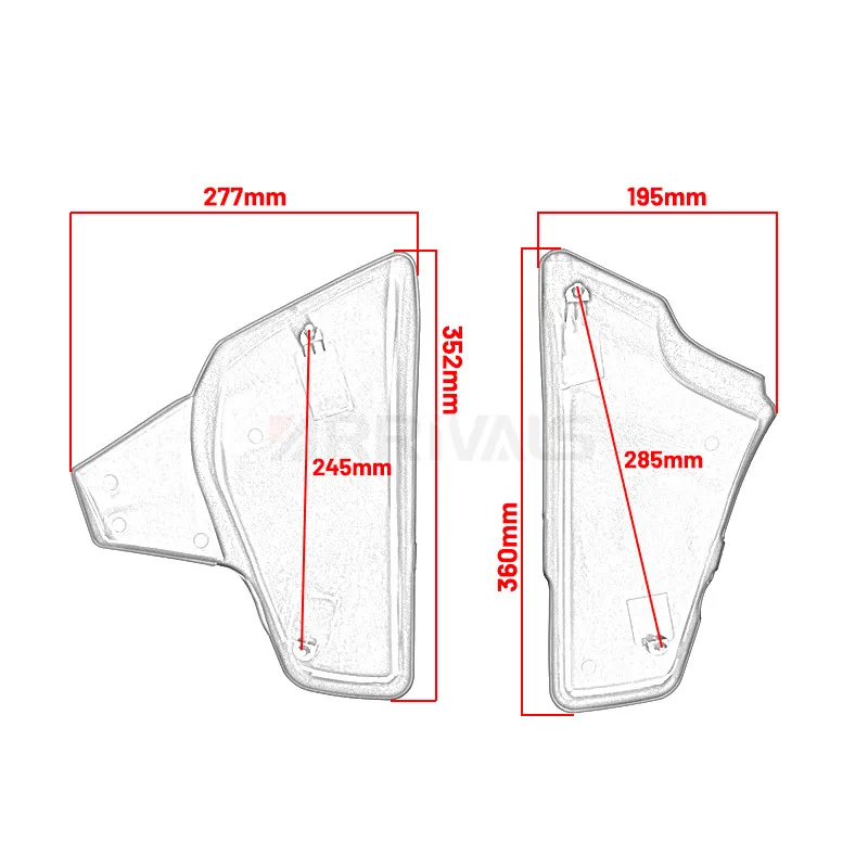 Motorcycle Side Battery Fairing Cover Honda VLX 600 1999-2008 VT 600 C CD Shadow VLX Deluxe STEED400 1999-2007