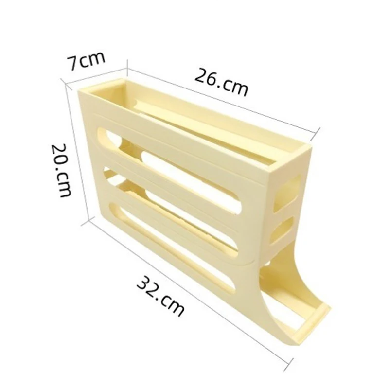 Refrigerator Egg Storage Box, 4-layer Egg Rack Dispenser, Kitchen Egg Automatic Mobile Storage Box, Refrigerator Can Hold Eggs 6