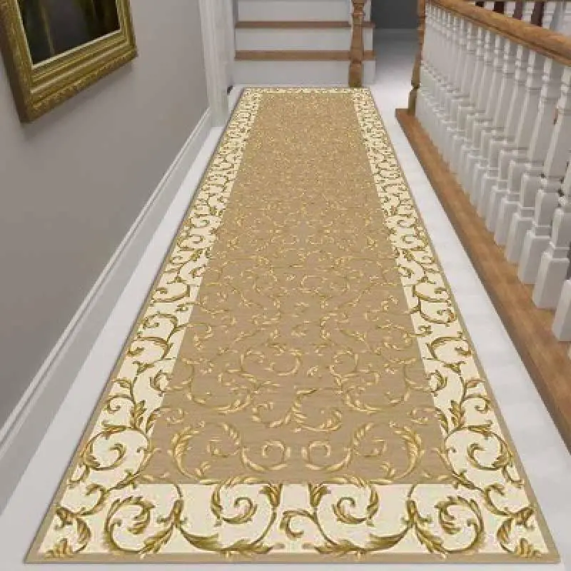 Nordic Style Living Room Hall Carpet Long Hallway Corridor Rugs Kitchen Mat Flannel Anti-slip Doormat National Bedroom Area Rug