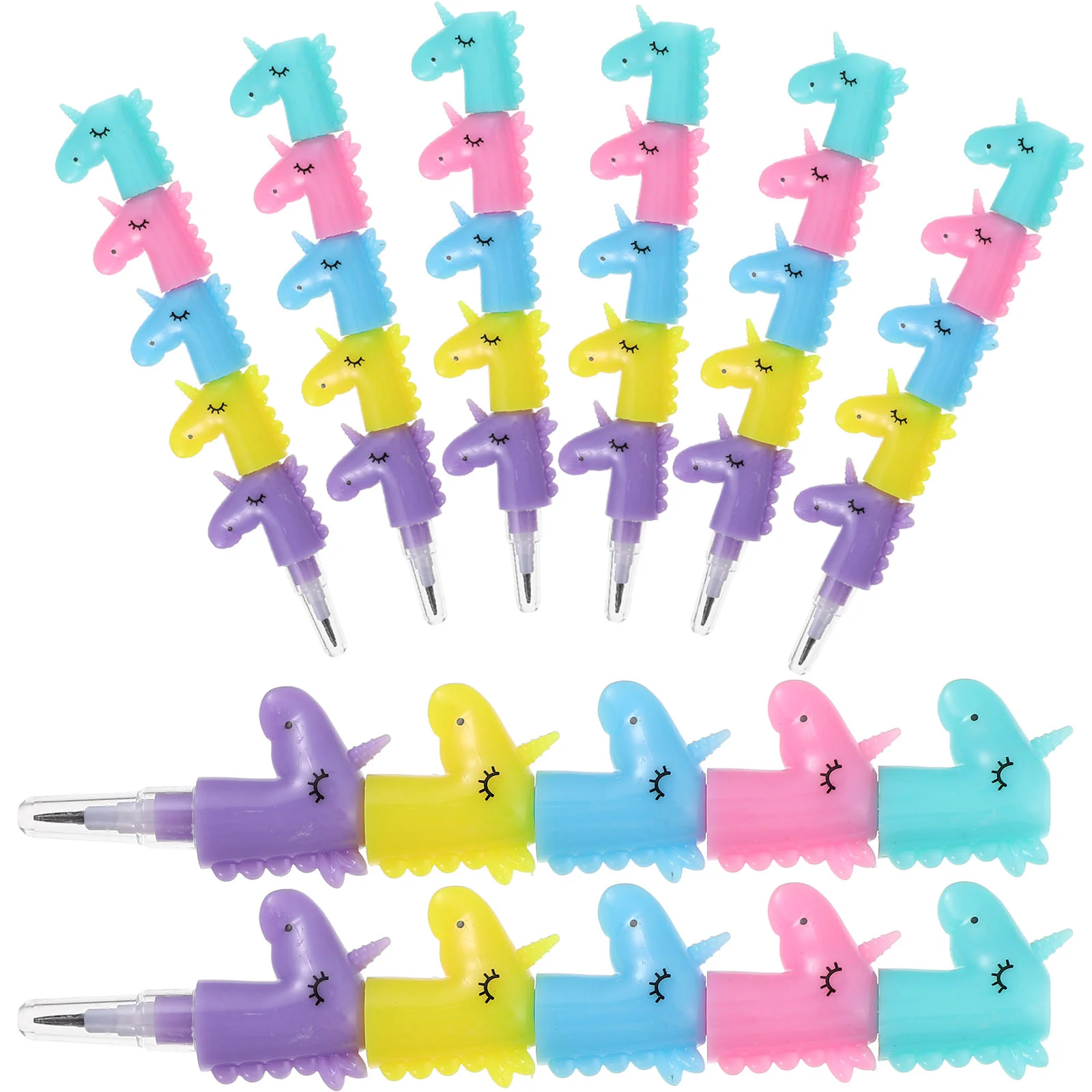

8Pcs Stackable Pencils Unicorn Stacking Pencils Cartoon Shaped Stacking Pencils Student Prizes for Kids