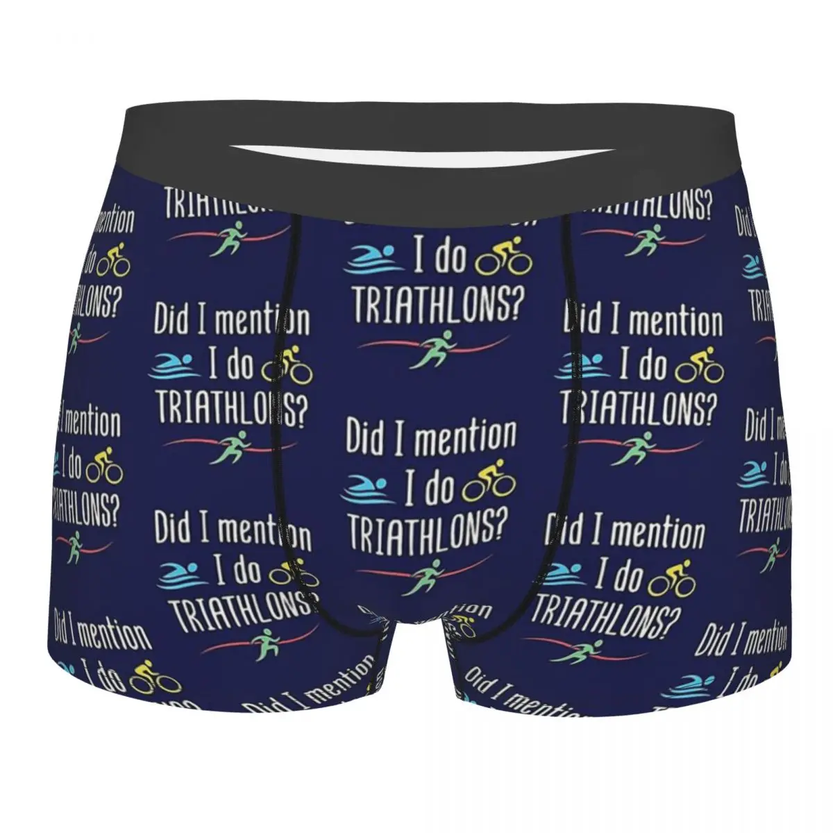 

Did I Mention I Do Triathlons Lover Man's Printed Boxer Briefs Underwear Triathlon Highly Breathable High Quality Birthday Gifts