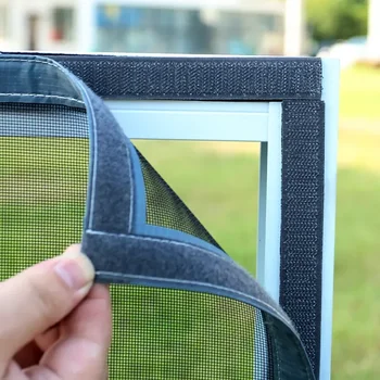 Self-adhesive and reusable mosquito nets for windows, anti-mosquito window screens, tulle, customizable in summer washable mesh 1