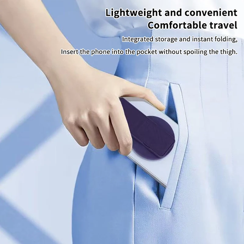 360도 자석 빠른 마운트 접이식 자기 전화 홀더 아이폰 포켓 회전을위한 Magsafe 용 핸드폰 스탠드 브래킷