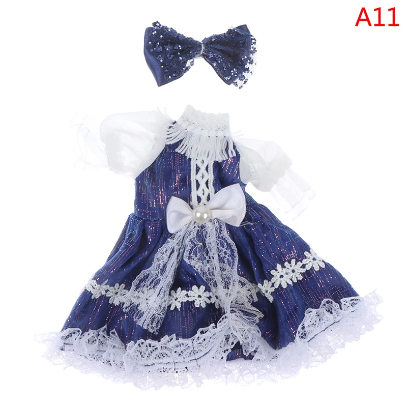 Roupas de boneca de 30 cm despertar vestido de princesa bordado de renda  acessórios de vestir roupas