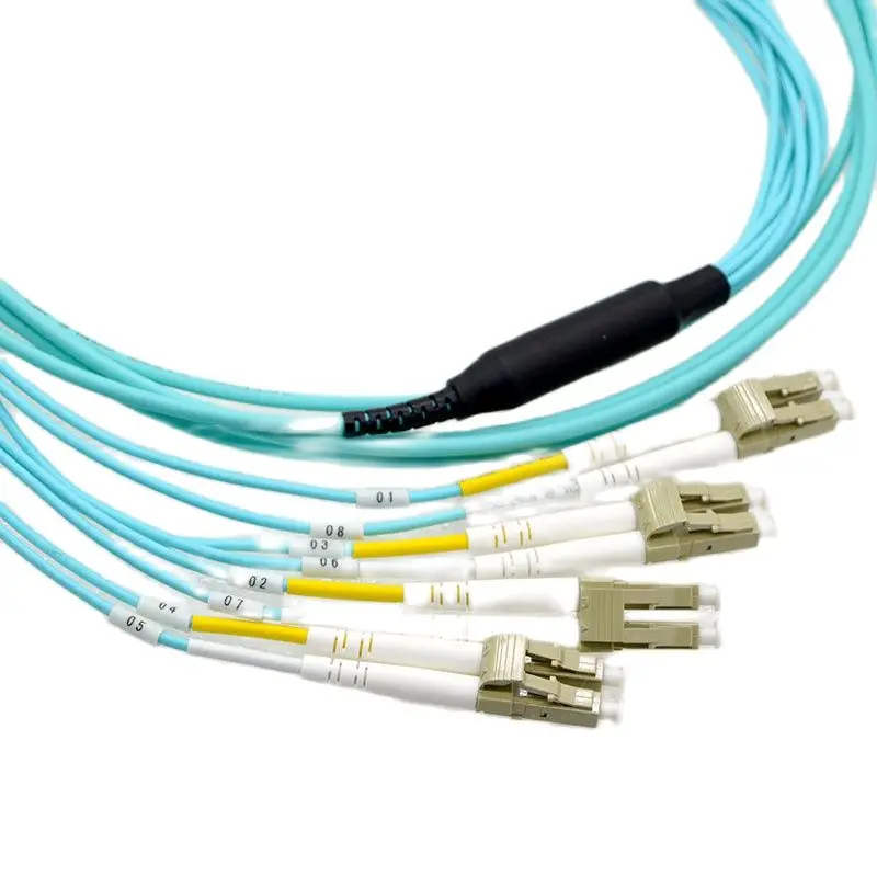 1pcs New 3m Optical FiberJumper MPO-LC 8~12Core 10 Gigabit Multimode OM3 40G Optical Connector Wholesale Free Shipping