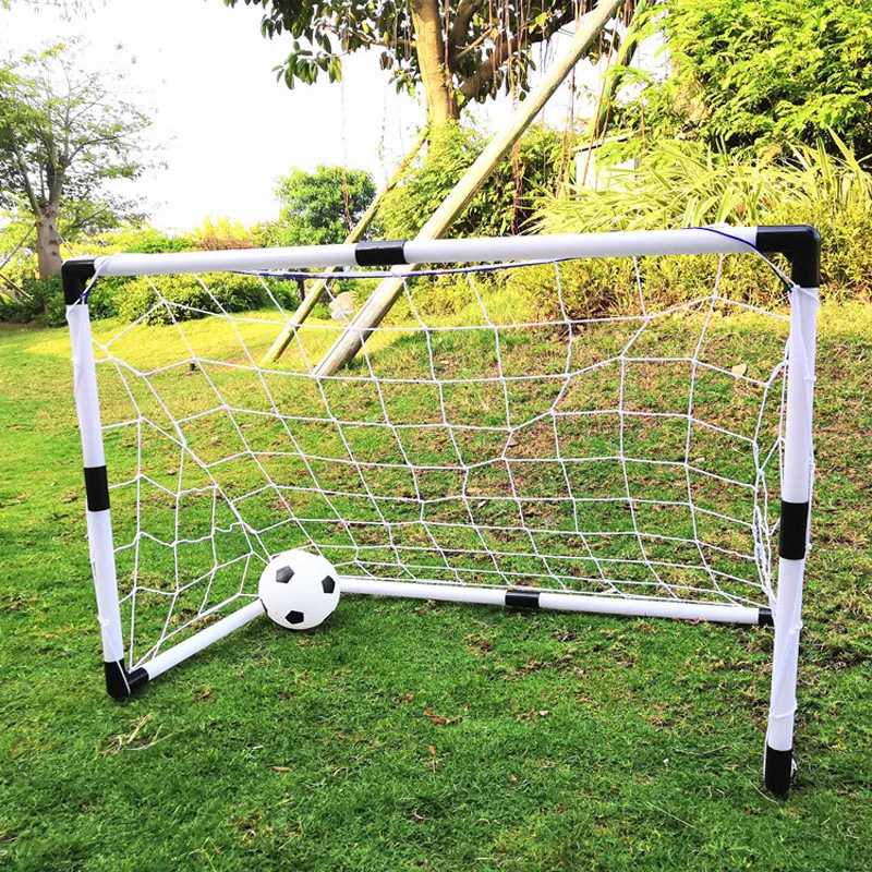 1 set folding soccer goal set pp material portable indoor/outdoor football net with removable training equipment with football 1 set Folding Soccer Goal Set PP Material Portable Indoor/Outdoor Football Net with Removable Training Equipment with Football 2